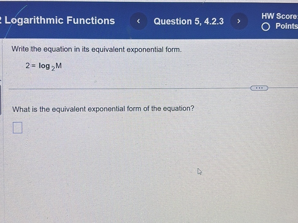 Write the equation in its equivalent | StudyX