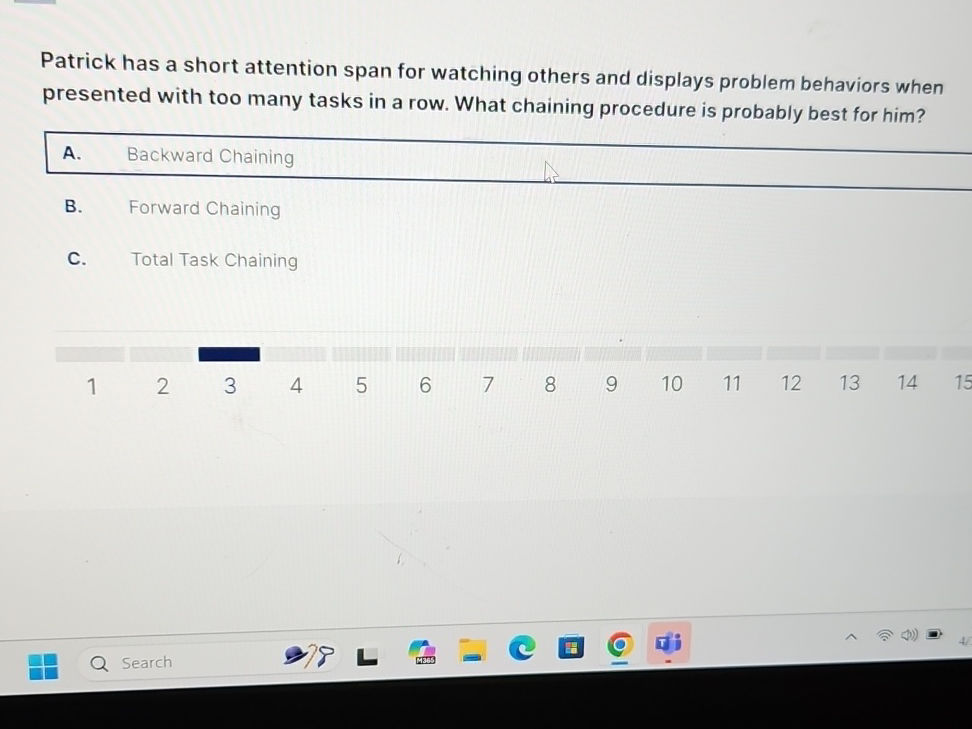 Patrick has a short attention span for