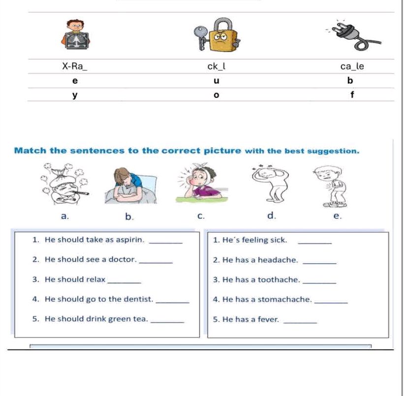 Match the sentences to the correct picture | StudyX