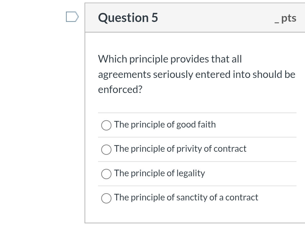 Princili Which principle provides that all agreements | StudyX