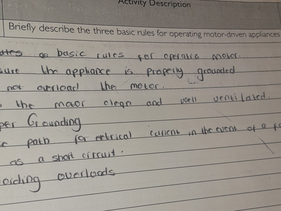 Briefly describe the three basic rules for | StudyX