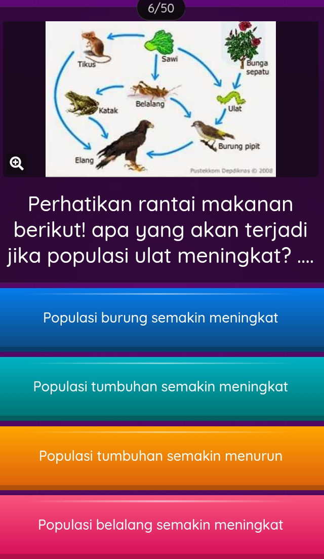 Ulat Rantai Perhatikan rantai makanan berikut! apa yang | StudyX