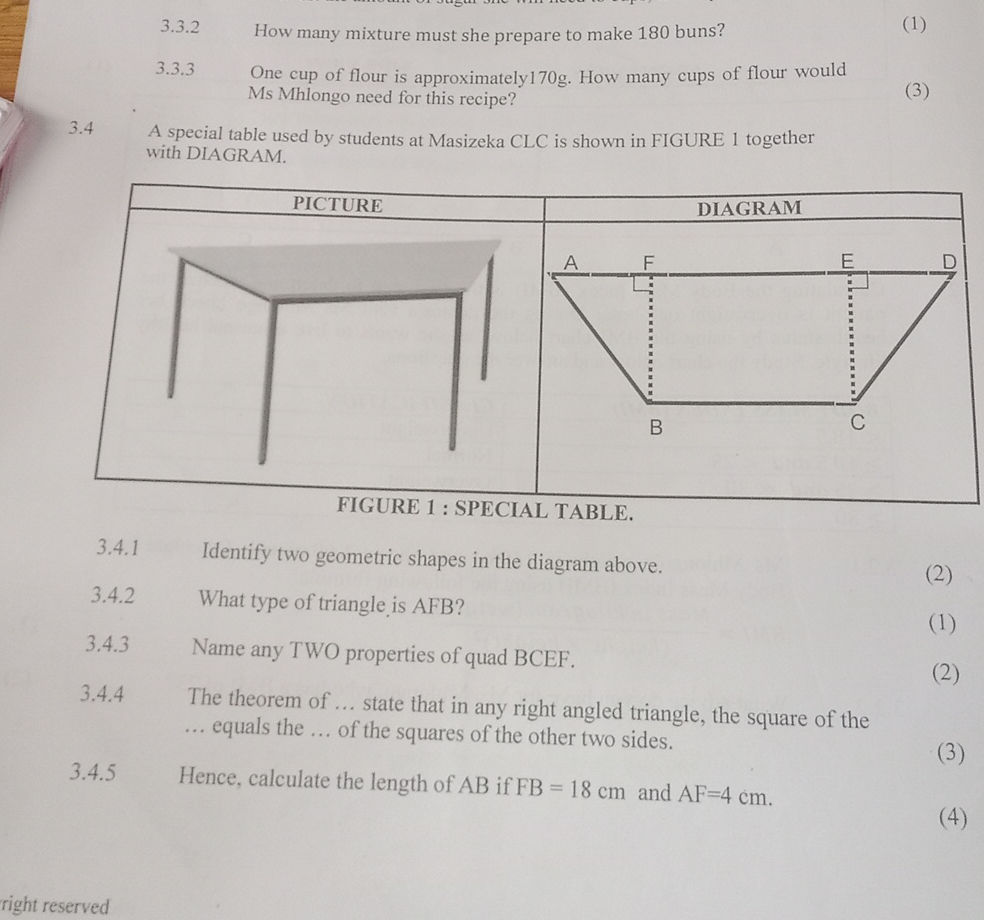 3.4 A special table used by students at | StudyX