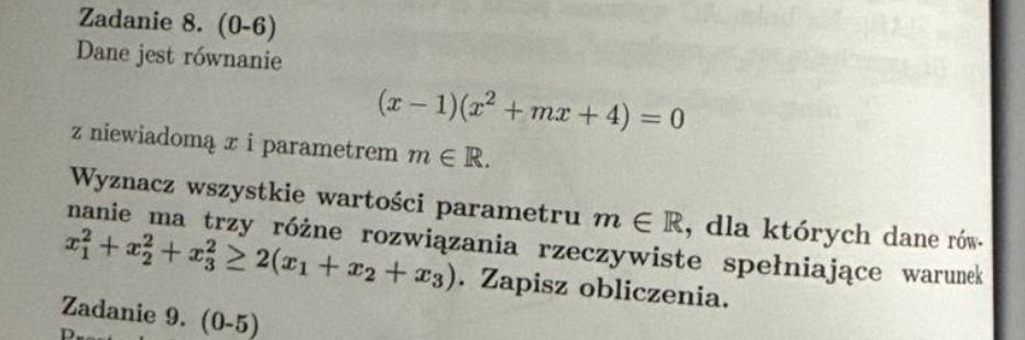 Zadanie 8. (0-6) Dane jest równanie | StudyX