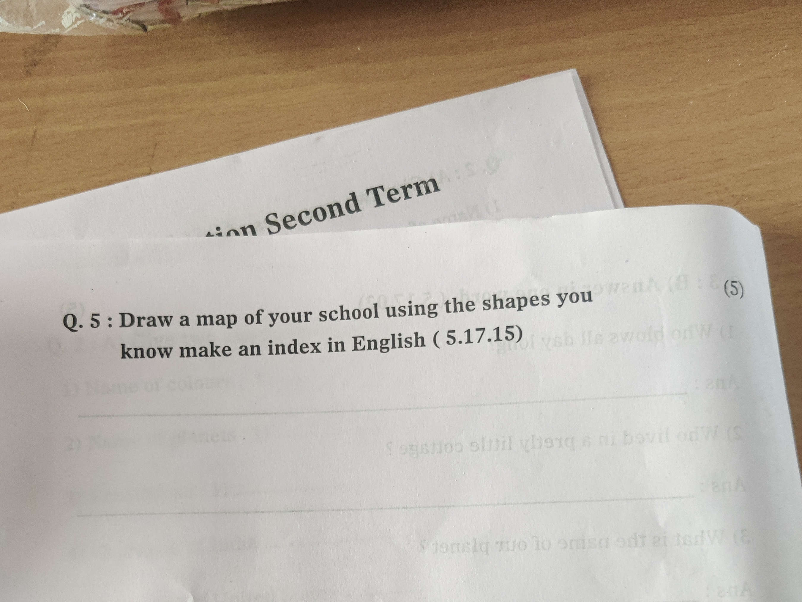 Q. 5 : Draw a map of your school using the | StudyX