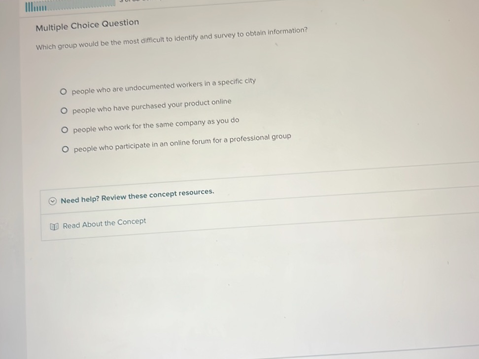 Multiple Choice Question Which group would | StudyX