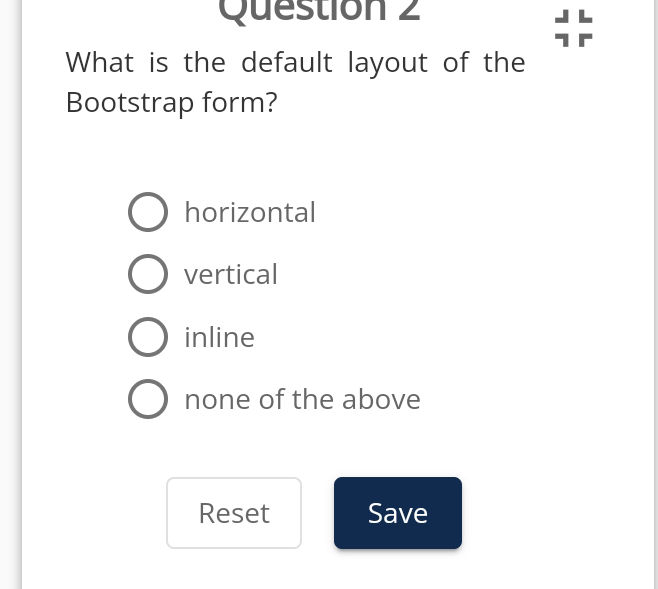 What is the default layout of the Bootstrap | StudyX