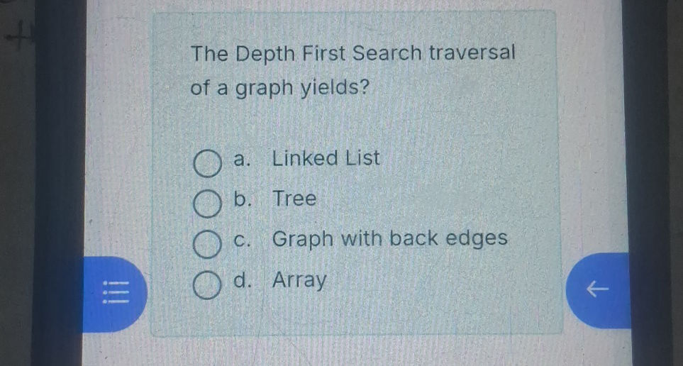 The Depth First Search traversal of a graph | StudyX