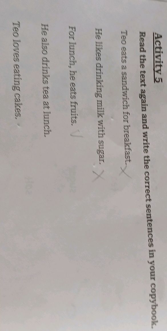 Activity 5 Read the text again and write the | StudyX