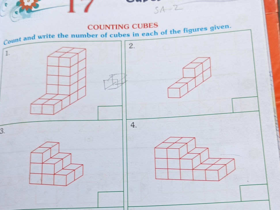 COUNTING CUBES Count and write the number of | StudyX