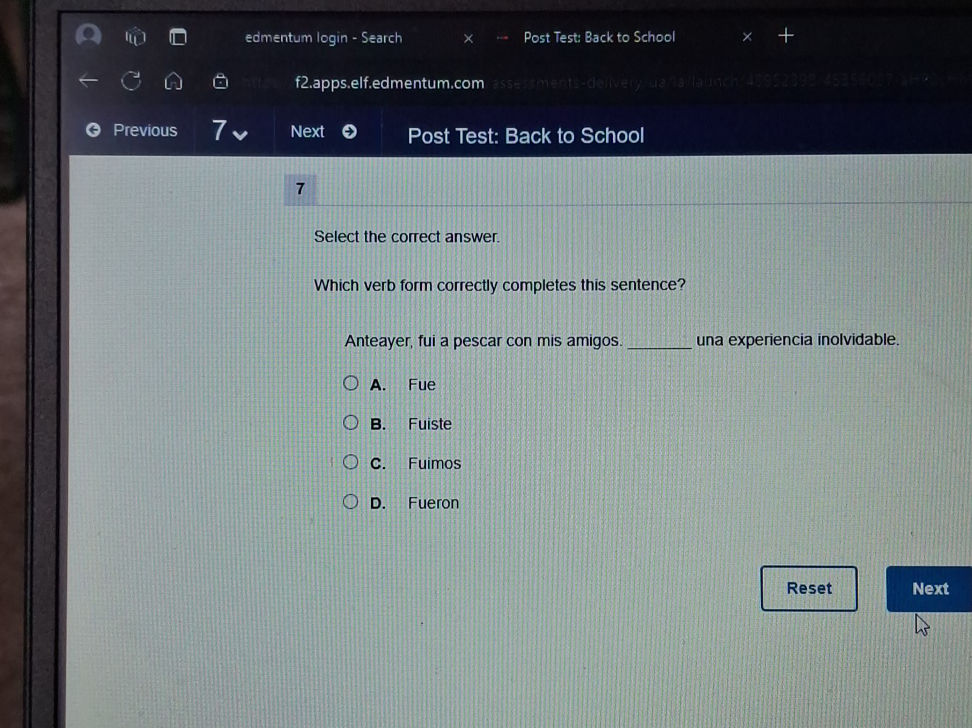 Select the correct answer. Which verb form | StudyX