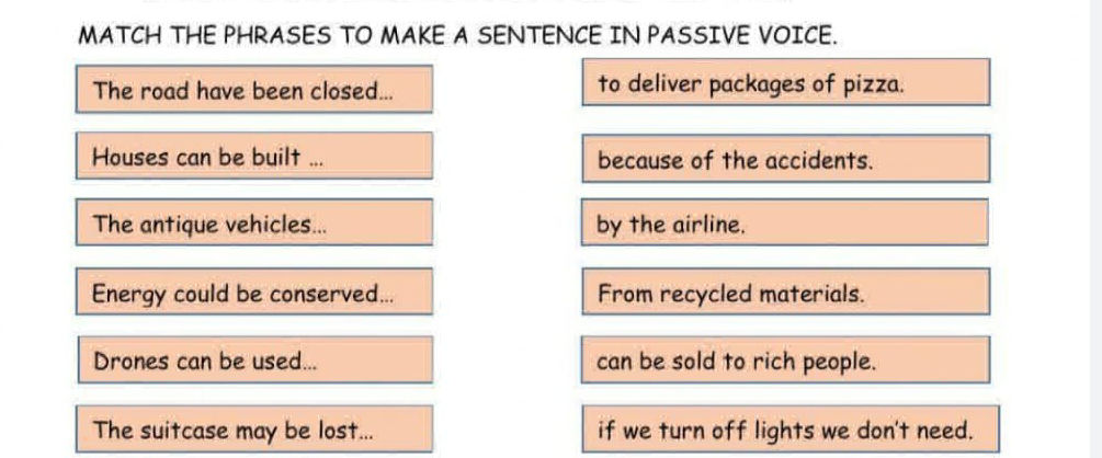 MATCH THE PHRASES TO MAKE A SENTENCE IN | StudyX
