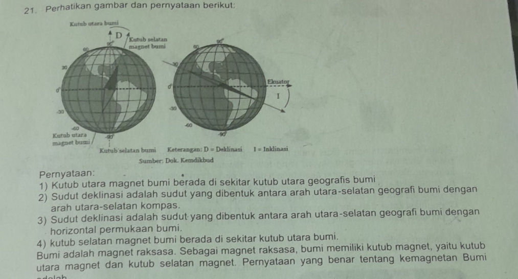 21. Perhatikan gambar dan pernyataan | StudyX