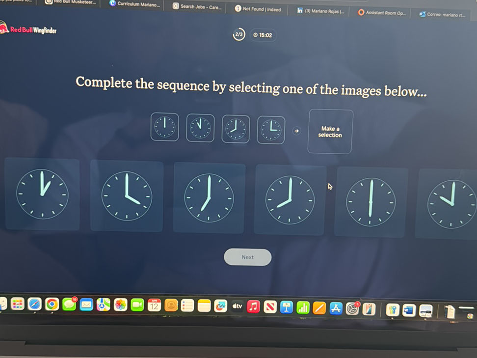 Complete the sequence by selecting one of | StudyX