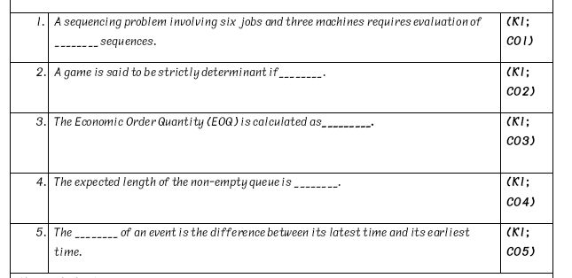 1. A sequencing problem involving six jobs | StudyX