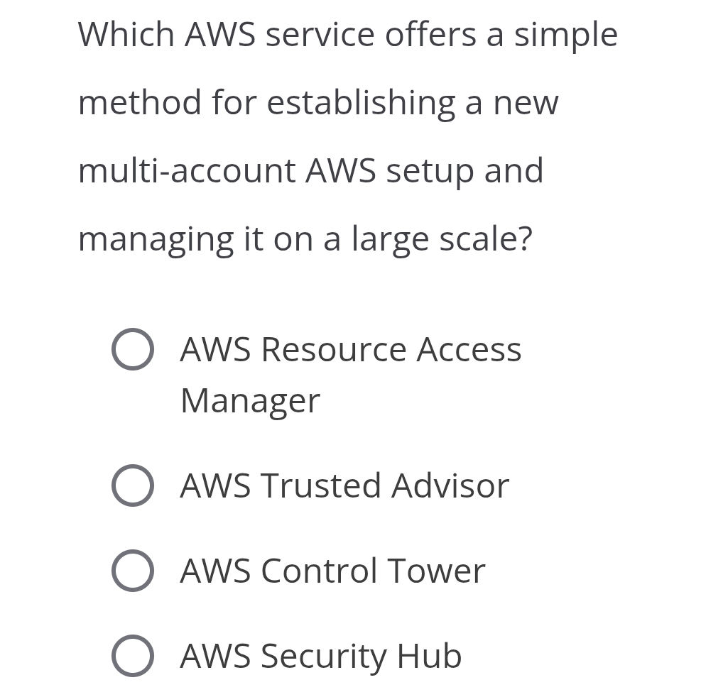 Which AWS service offers a simple method for | StudyX