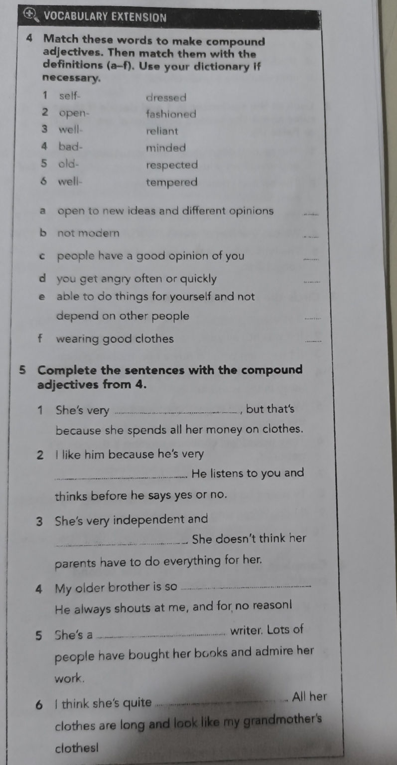 4 Match these words to make compound | StudyX