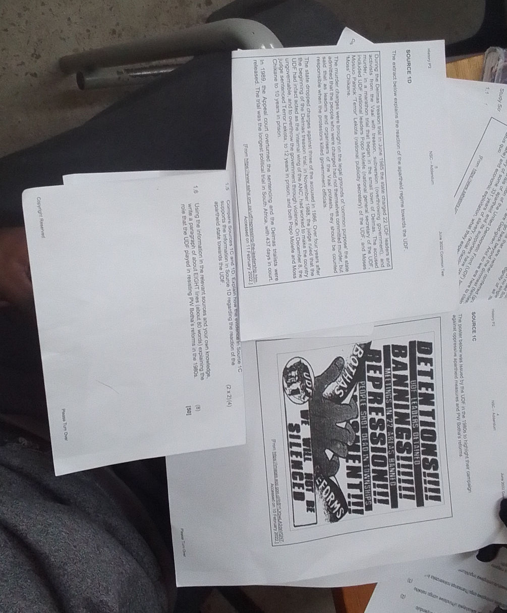 1. 5 Compare Sources 1C and 1D. Explain how | StudyX