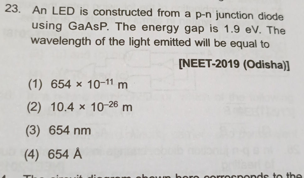 23. An LED is constructed from a p-n | StudyX