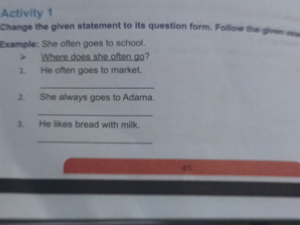 Change the given statement to its question | StudyX