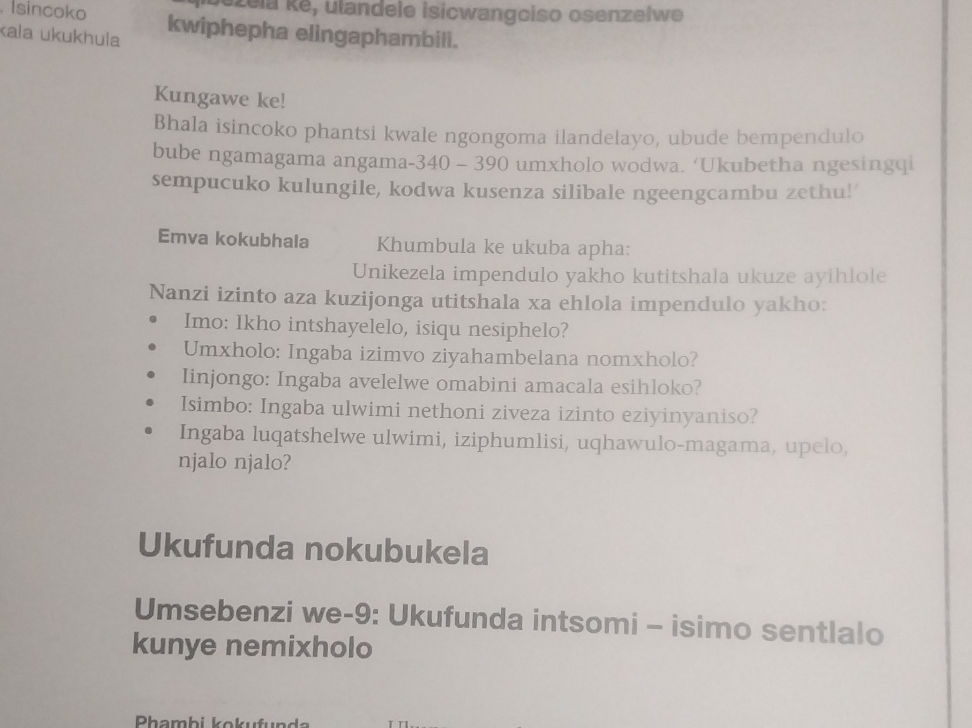 Kungawe ke! Bhala isincoko phantsi kwale | StudyX