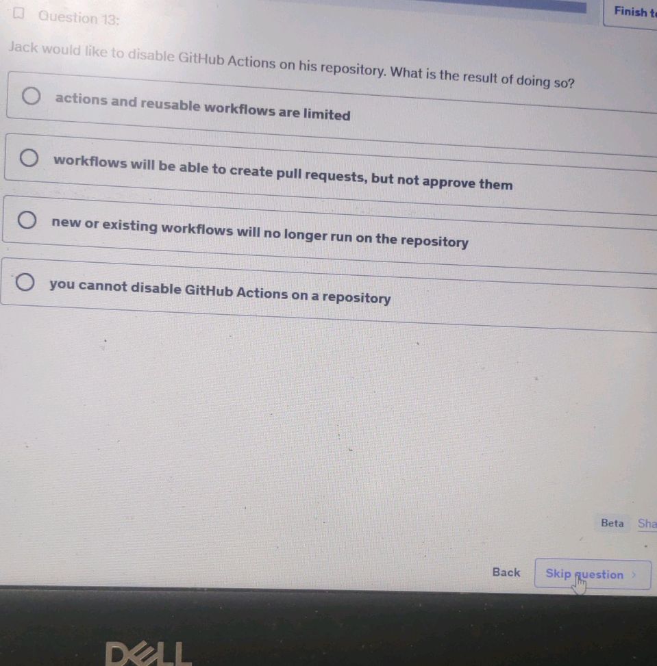 github jackfeighery Images High Quality Grahic Question 13: Jack would like to disable | StudyX