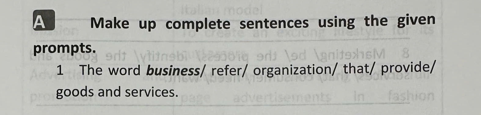 Sentence Make Up Make up complete sentences using the given | StudyX