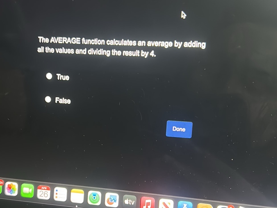The AVERAGE function calculates an average | StudyX