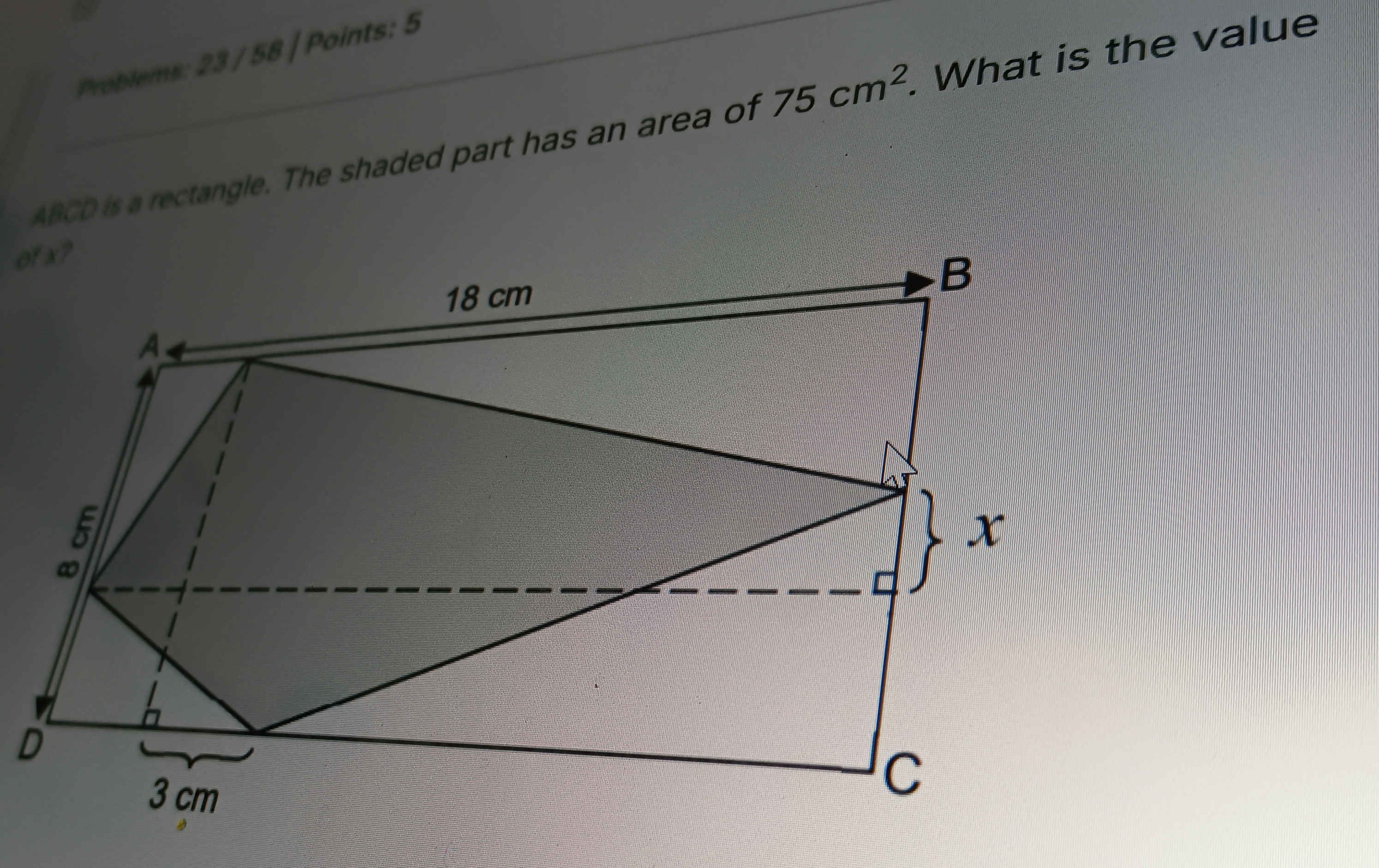 Slanted Rectangle Abcd ABCD is a rectangle. The shaded part has an | StudyX