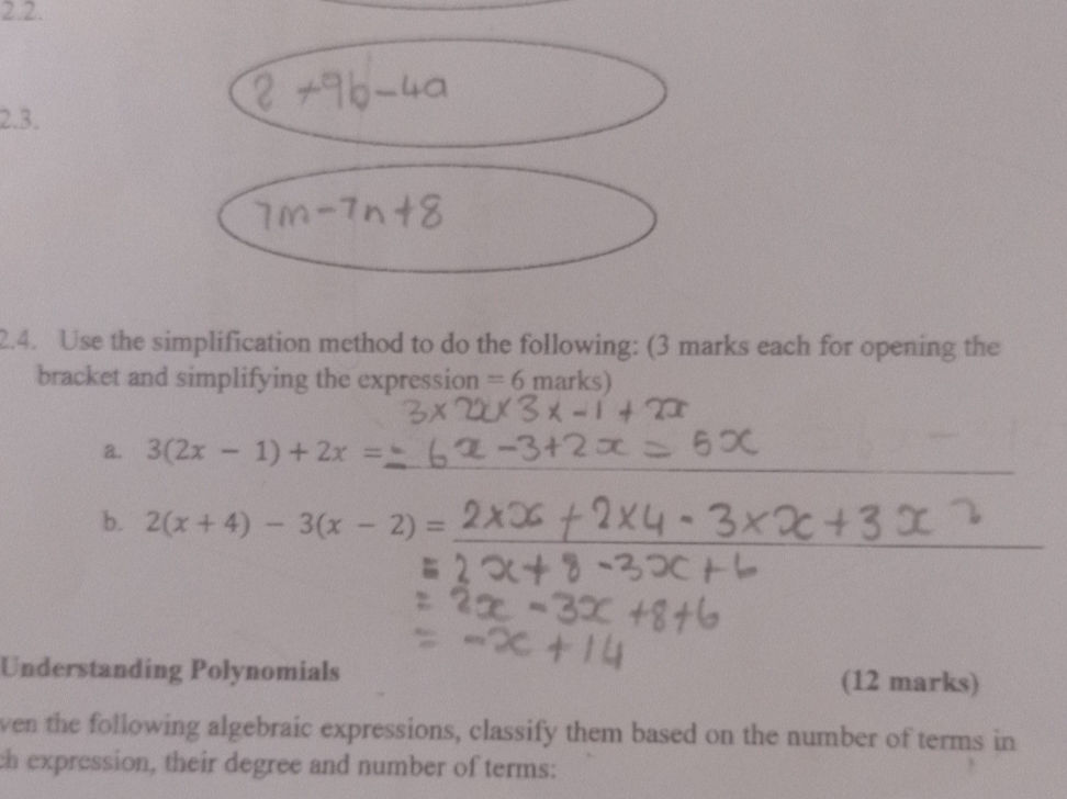 2.4. Use the simplification method to do the | StudyX