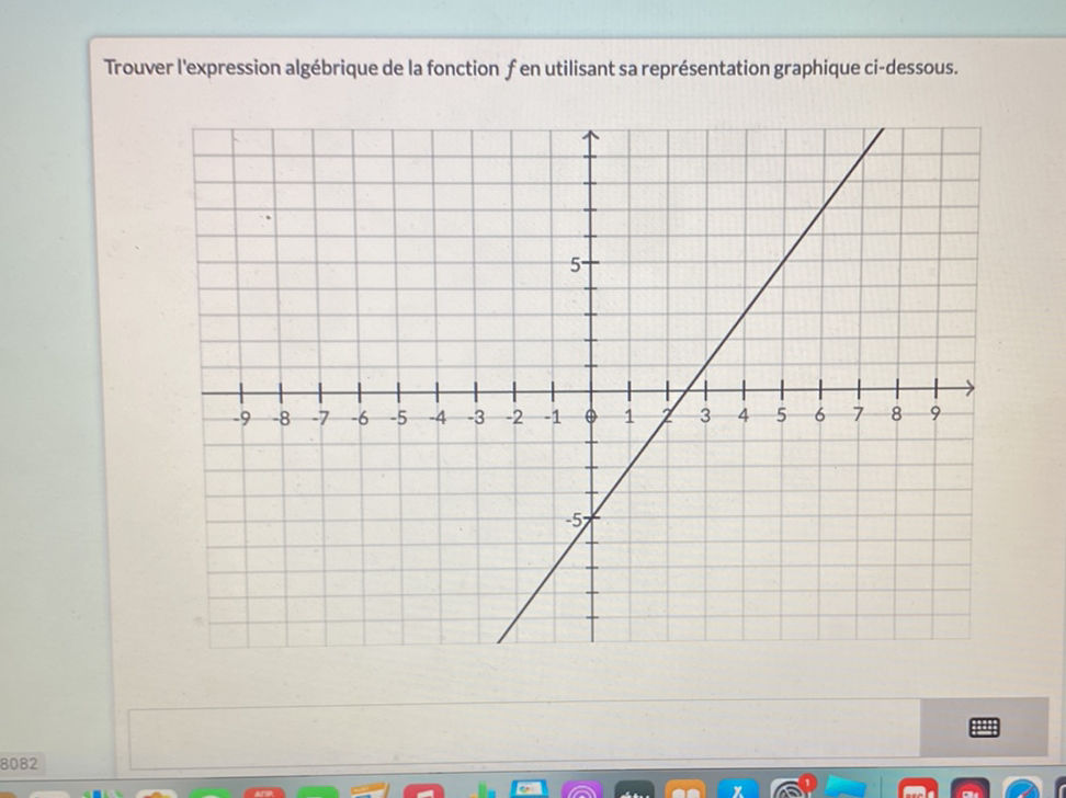 Trouver l'expression algébrique de la | StudyX