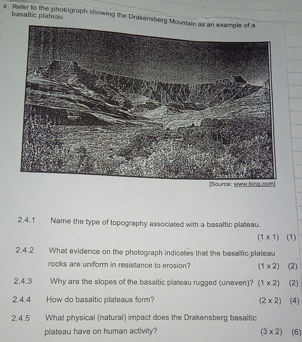 4 Refer to the photograph showing the | StudyX