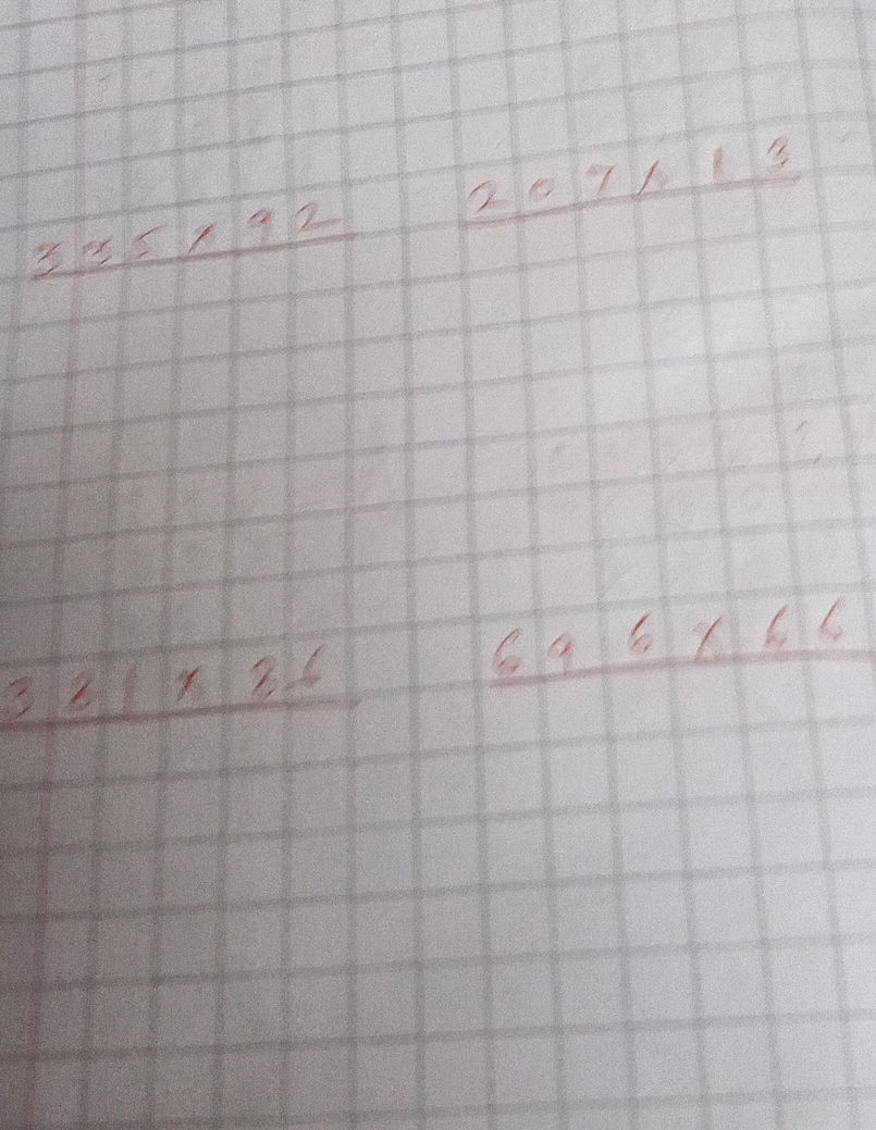 Multiplication Problems: 335 x 92, 207 x 13, | StudyX