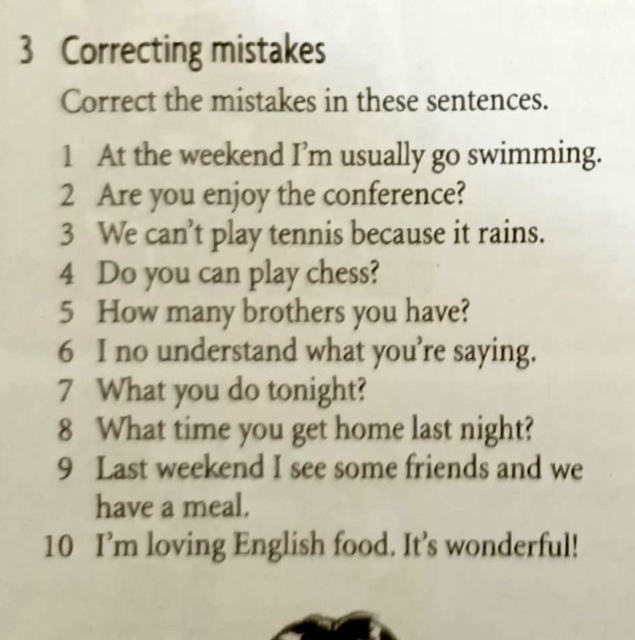 Correcting mistakes Correct the mistakes in | StudyX