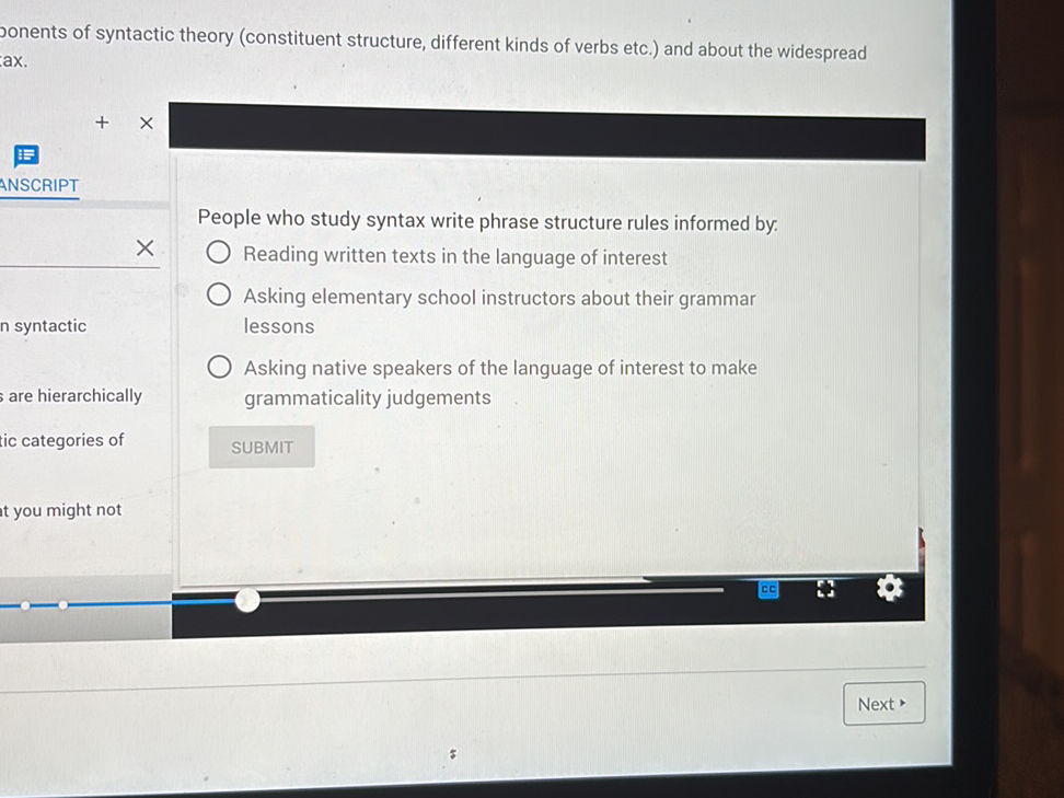 People who study syntax write phrase | StudyX