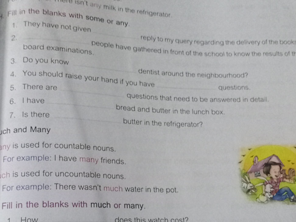 Fill in the blanks with some or any. 1. | StudyX