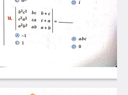 18. $ b^2c^2 bc b+c c^2a^2 ca | StudyX
