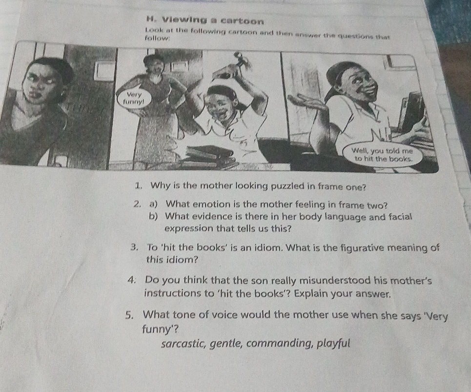 1. Why is the mother looking puzzled in | StudyX