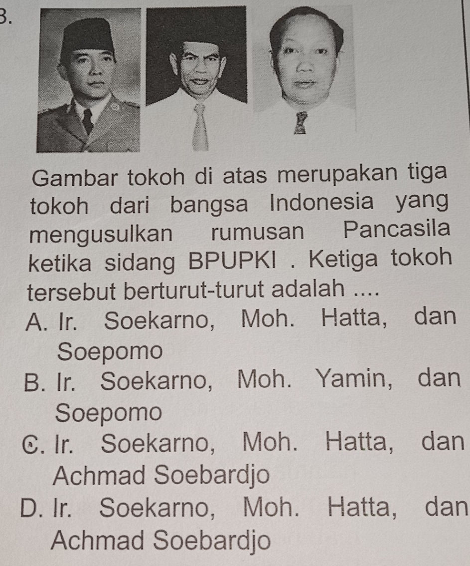 Tokoh Tokoh Ris Gambar tokoh di atas merupakan tiga tokoh | StudyX