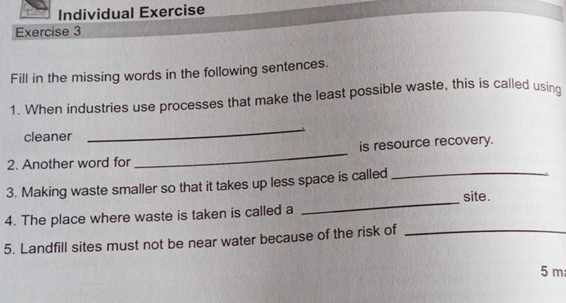 Fill in the missing words in the following | StudyX