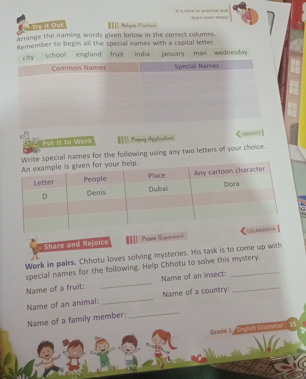 Name Below Example Arrange the naming words given below in the | StudyX