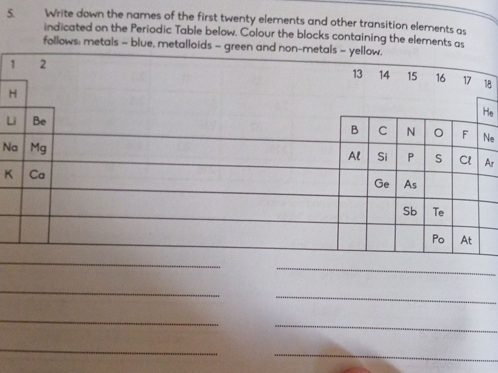 Write down the names of the first twenty | StudyX
