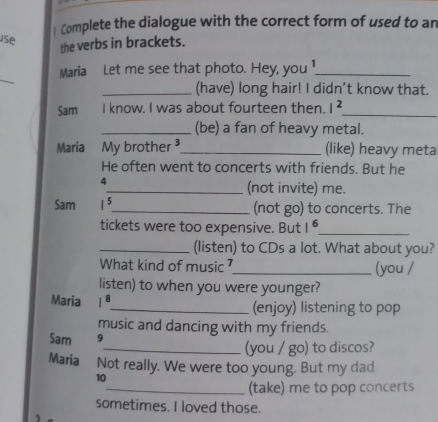 1 Complete the dialogue with the correct | StudyX