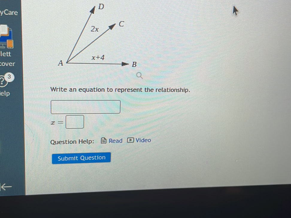 Write an equation to represent the | StudyX