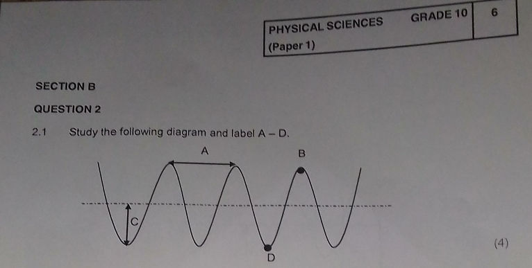 2.1 Study the following diagram and label A | StudyX