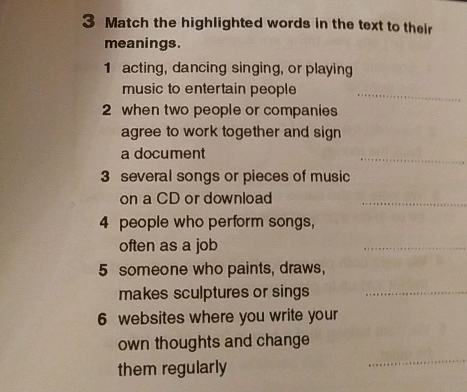 3 Match the highlighted words in the text to | StudyX