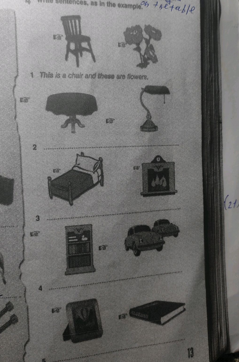 4 Write sentences, as in the example. on the | StudyX