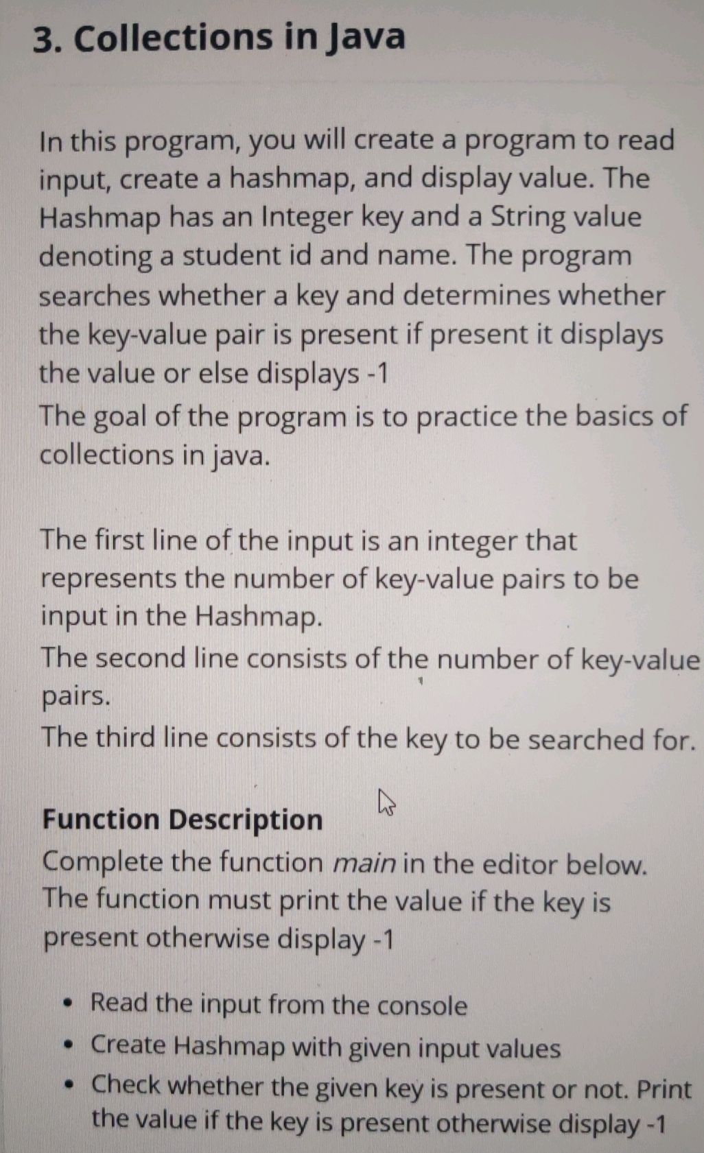 3. Collections in Java In this program, you | StudyX