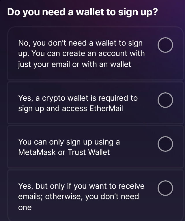 Do you need a wallet to sign up? No, you | StudyX
