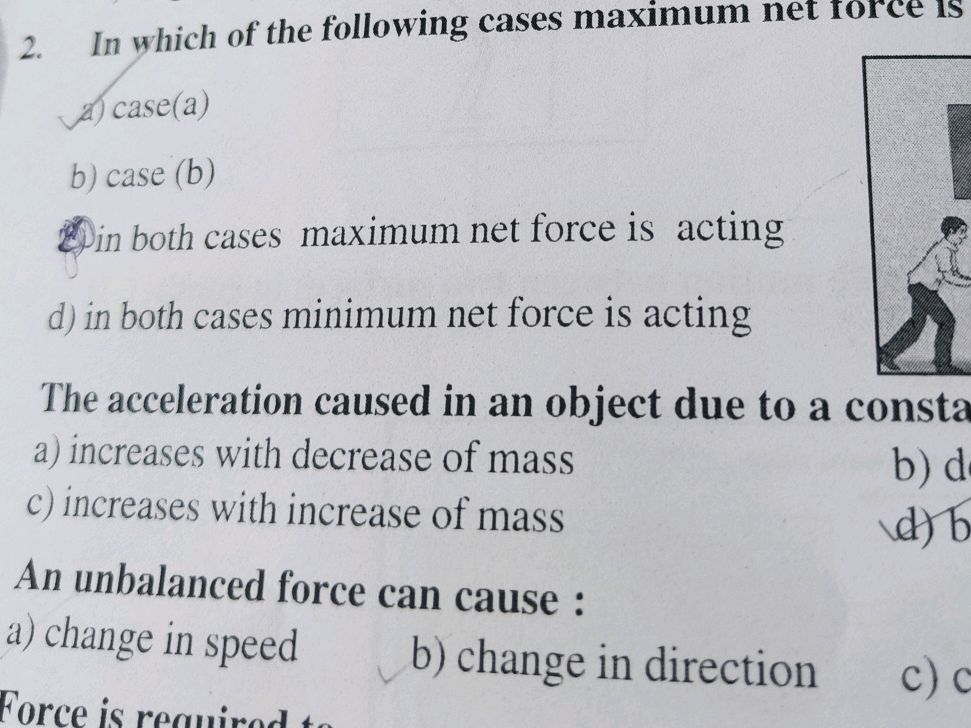 2. In which of the following cases maximum | StudyX